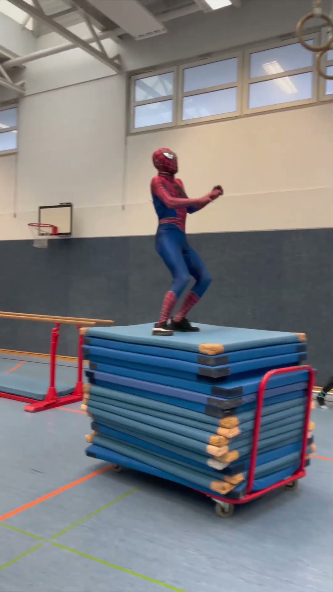 Spider-Man the floor is lava with Spider-Gwen #shorts