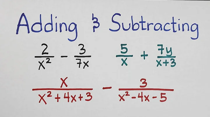 Adding and Subtracting Rational Algebraic Expressions