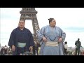 横綱・大の里と豊昇龍がエッフェル塔望む広場散策 “パリで1番”のバゲット実食(2026年6月12日)