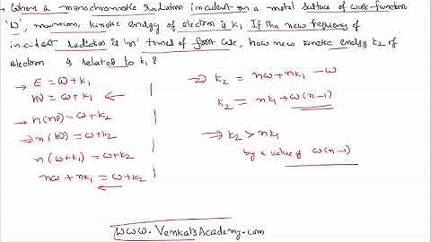 PhotoElectric Effect Problem with Solution for Dual Nature of Radiation and Matter for JEE and NEET