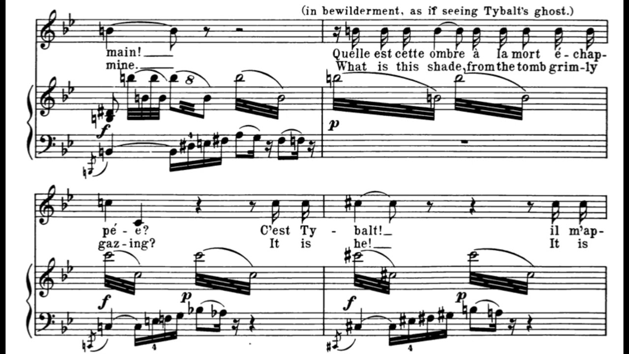 Amour ranime mon courage (Romeo et Juliette - C. Gounod) Score Animation