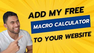 How To Add A Macro Calculator To Your Website screenshot 5