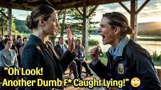 HOA Karen Stormed In to Cuff My Wife at Our Lake Cabin  Then Froze as She Took the Oath of Office!
