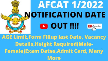 AFCAT1/2022 Exam Notification Out !!!! | Afcat 1/2022  Form Details#afcat1#afcat#afcat2022#afsb#iaf