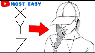 How to draw a girl with cap | Girl drawing easy step by step | Easy Girl Drawing for beginners #art