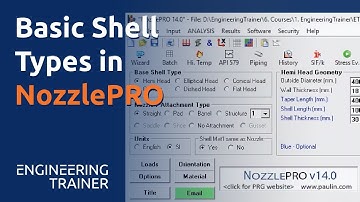 Basic Shell Types in NozzlePRO