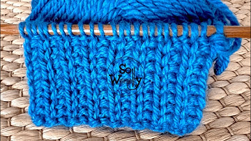 How to Knit a No-Purling Rib Stitch -1 row only + identical on both sides! - So Woolly