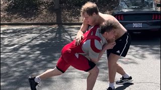 Freestyle Wrestling Training. Over/under (50/50 position) drill for taking ground.