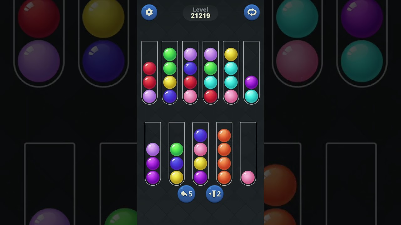 Ball Sort by Infinite Joy: Levels 21218, 21219, 21220