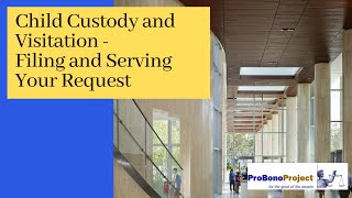 3. Custody and Visitation - Filing and Serving Your Request