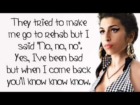 Amy Winehouse - Rehab - Lyrics On Screen (HD)