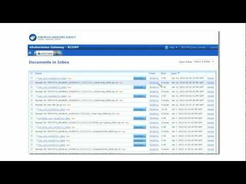 A demonstration of the EMA's eSubmission Web Client