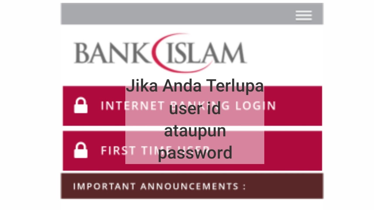 Bank islam login