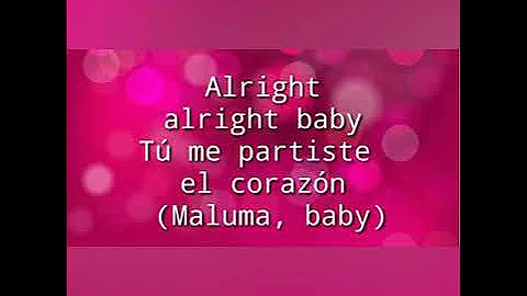 Maluma - corazón - letra lyrics