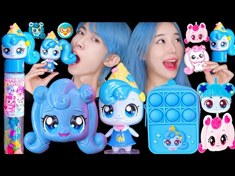 ASMR ICE CREAM PINK <strong>BLUE</strong> PARTY 다양한 블루 티니핑 아이스크림 젤리 먹방 DESSERTS JELLY <strong>CANDY</strong> MUKBANG EATING SOUNDS 咀嚼音