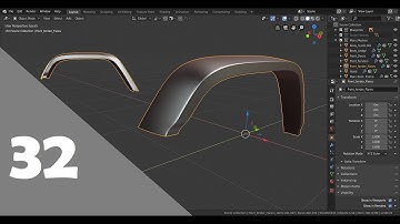 Blender 2.8 Car Modeling Tutorial - Part 32 (Rear Fender Flares And Tweaks)