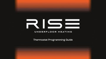 How to Program Your RISE Underfloor Heating Thermostat