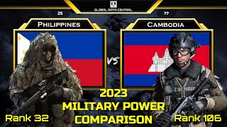 Philippines vs Cambodia military power comparison 2023 I Cambodia vs Philippines military power 2023