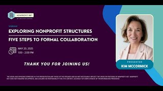 Celebrity Exploring Nonprofit Structures: Five Steps to Formal Collaboration Wealth