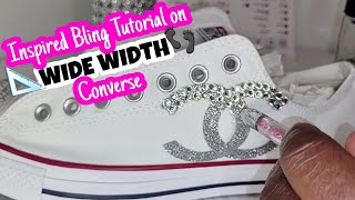 CC Inspired Bling Tutorial on WIDE WIDTH Converse