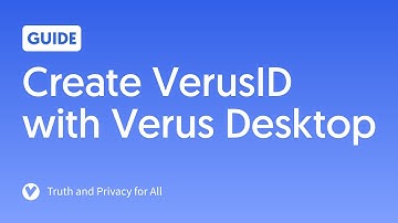 Create a VerusID on the Verus Desktop wallet