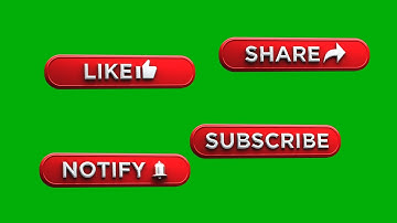 Top 10 Subscribe Buttons Green Screen 3D Animation Like,share,subscribe, notification buttons