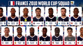 FRANCE 2010 WORLD CUP FULL SQUAD