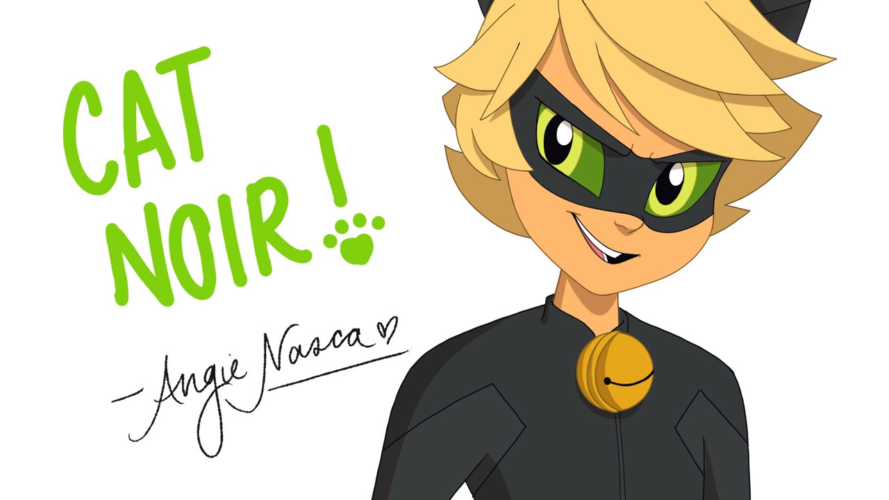 MIRACULOUS |🐞 SPEED DRAWING - CAT NOIR 🐞| with Angie Nasca - YouTube