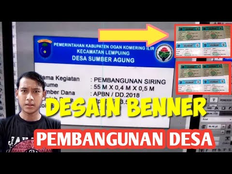 Cara Desain  Spanduk  Buat plank pembangunan desa YouTube