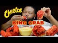 FLAMING HOT CHEETOS KING CRAB LEGS SEAFOOD BOIL + CHEESE SAUCE | MUKBANG 먹방 | Eating Show