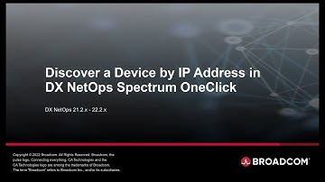 Discover a Device by IP Address in DX NetOps Spectrum OneClick