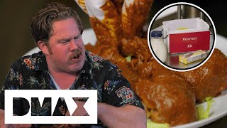 Casey VS The 7Alarm Hot Wings Challenge | Man V Food