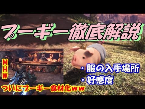 Mhw プーギー解説 服と好感度について プーギー Youtube