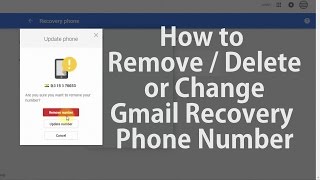Here i'm going to show you how change or delete gmail recovery phone
number easily with step by process