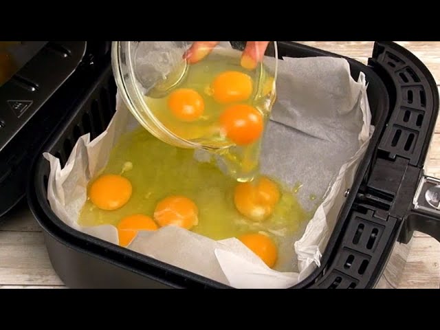Tortilla con verduras en una freidora |  receta rapida y facil