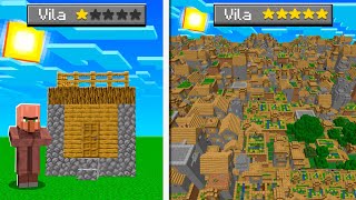 vila de Pobre vs. vila de Rico! (Minecraft tycoon)