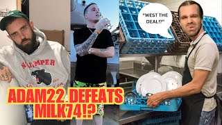 Pno on Adam22 DESTORYING ItzMilkTV & him washing dishes NOW!