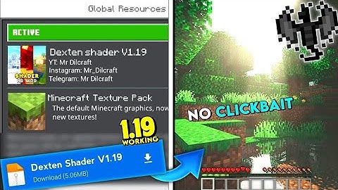 Shader for Minecraft Pe 1.19 + || shader in mcpe 1.19 ( Render Dragon Working 100%)