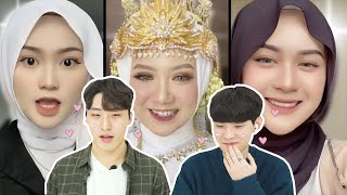 Reaksi pria Korea yang pertama kali melihat wanita muslim berhijab ㅣIndonesia hijab tiktok reaction