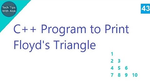 C++ Program to print Floyd