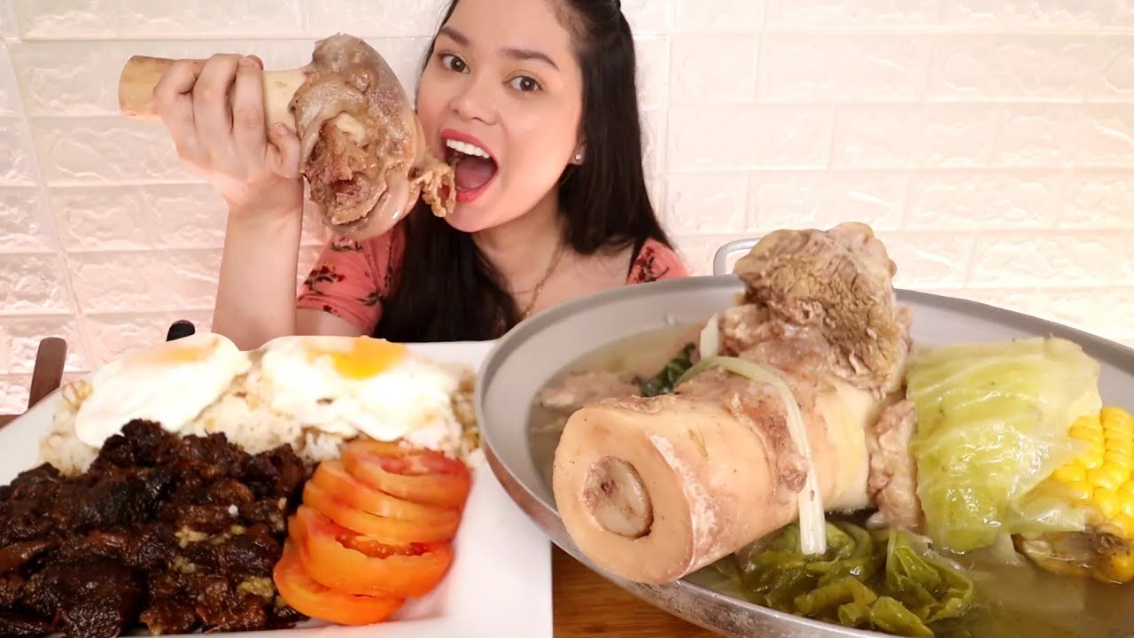 BULALO WITH BONE MARROW AND TAPSILOG MUKBANG
