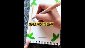 index page design for project 🌱🍃#shorts #saritapatel_87 #youtubeshorts #index #trending
