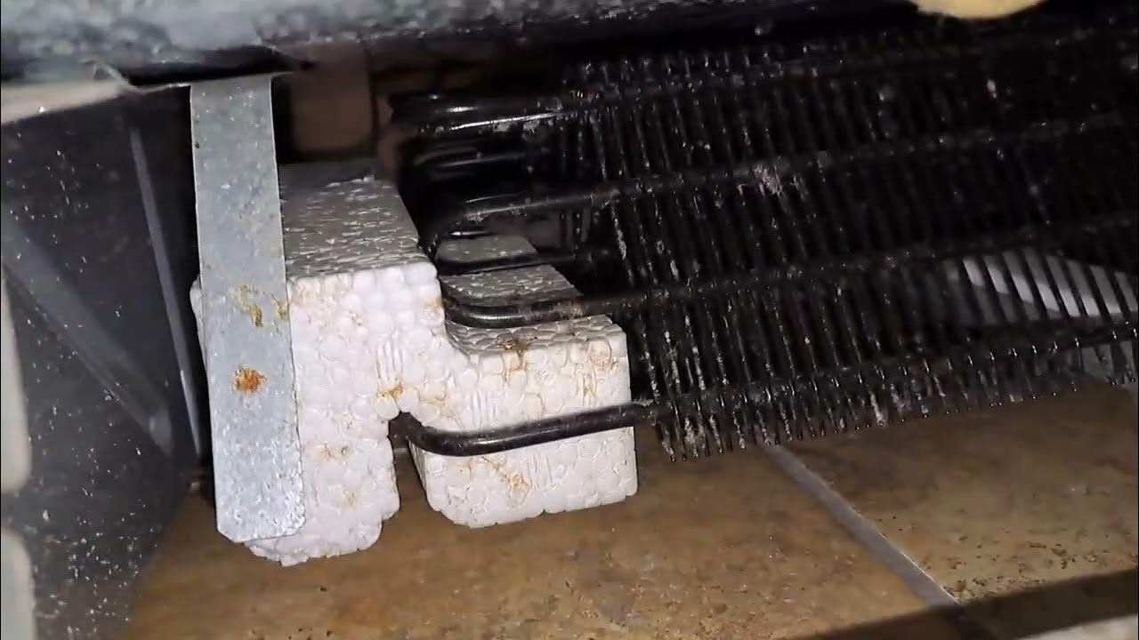 Whirlpool Refrigerator ED5PVEXWS14: Clean Accordion Triangle Style  Condenser Coils w/ Compressed Air - YouTube