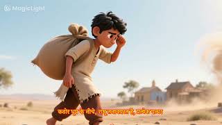 रामू एक गरीब किसान था। उसके पास छोटी सी जमीन और टूटा हुआ हल था।