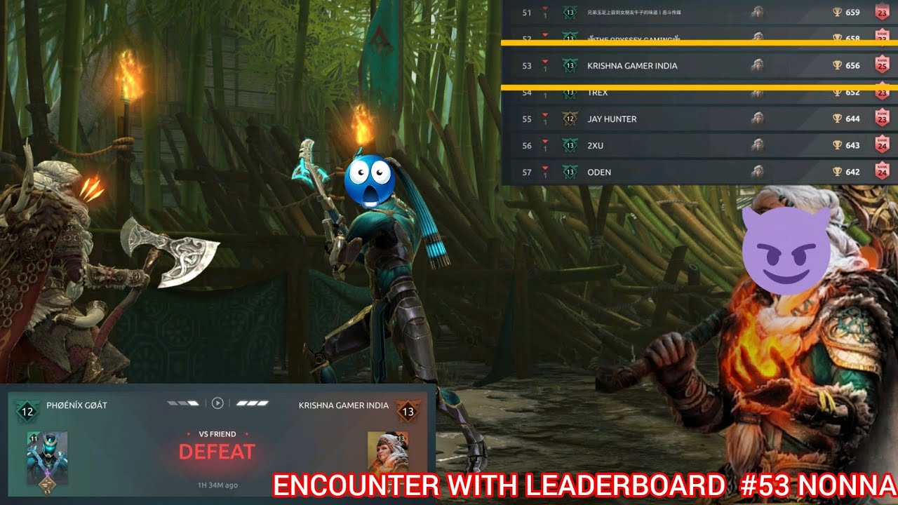 Fight with leaderboard top 53 Nonna player.