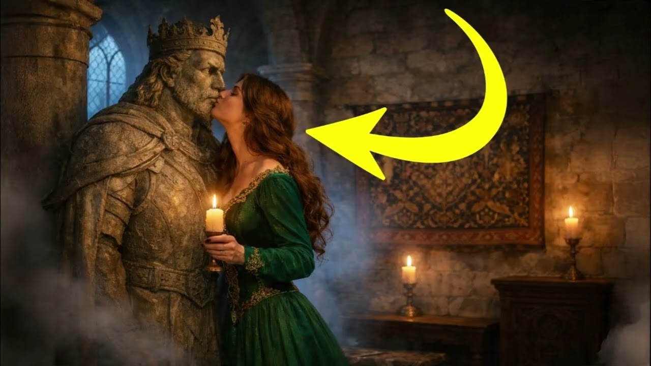 Der Fluch Verwandelte Den Alpha-König In Stein – Bis Der Kuss Der Magd Ihn Befreite