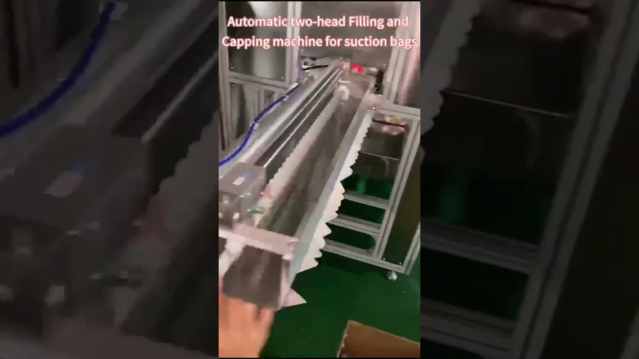 Automatic two head filling and one-head capping machine