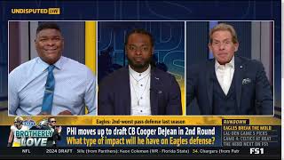 UNDISPUTED | Skip Bayless reacts Eagles moves up to draft CB Cooper Dejean in 2nd Round