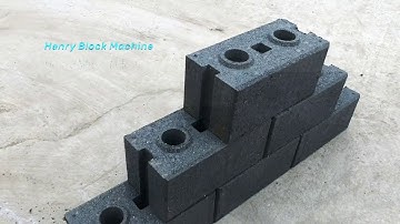 Soil interlock brick mold test concrete cement bricks successfully LEGO interlocking stable in Kenya