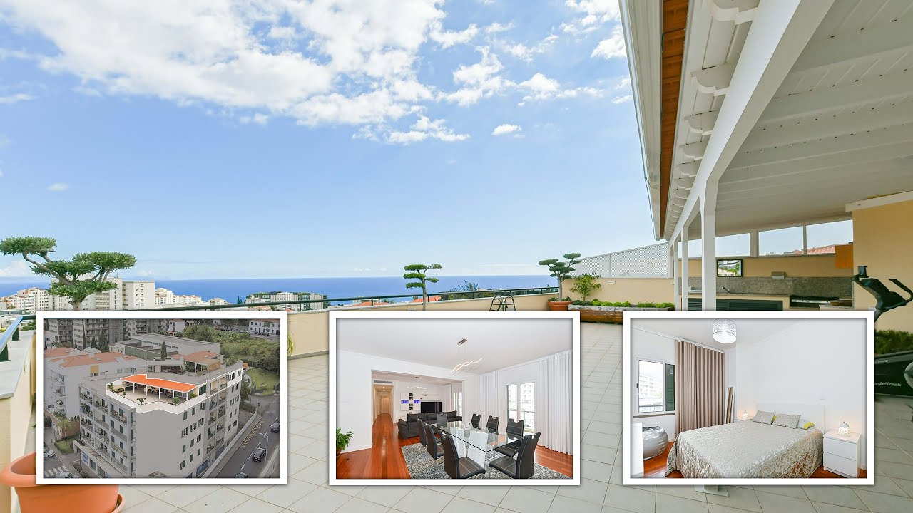 Luxury Penthouse T3 in Funchal | Top Floor with Sea View, Terrace & Garage